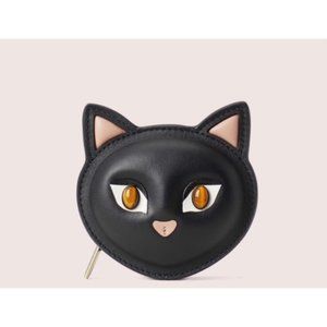 NWOT Kate Spade Meow CATS Coin Purse Black